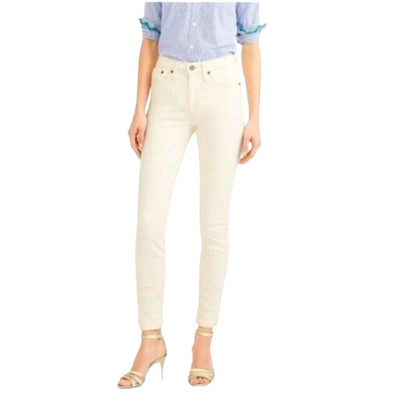 J CREW TOOTHPICK ANNKLE SKINNY OFF WHITE JEANS IN SIZE 25 - Picture 1 of 9